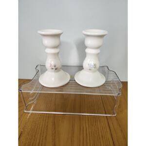 Pfaltzgraff Tea Rose Candle Stick holders (set of 2)